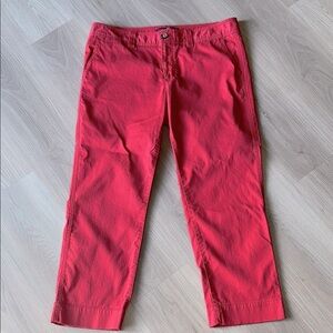 Gap Corduroy Straight Leg Ankle Pants 12 Red Vintage Cotton Casual Preppy